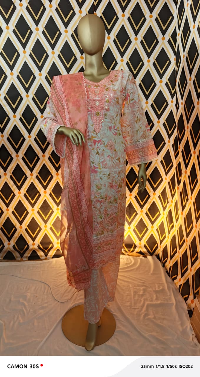 Riwaayat - Peach Pink 3 Piece
