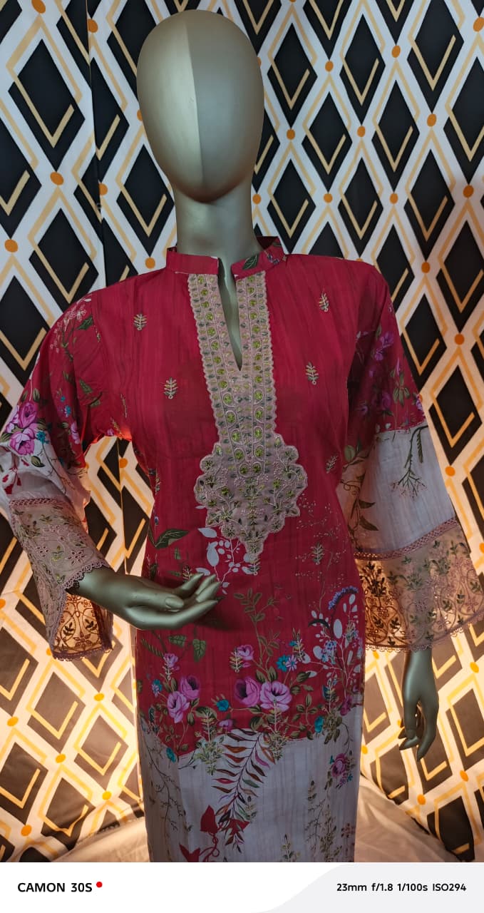 Riwaayat - Deep Pink 3 Piece