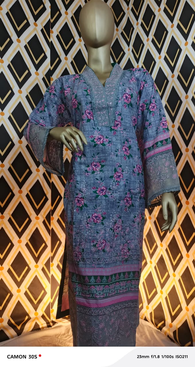 Riwaayat - Levender grey 3 Piece