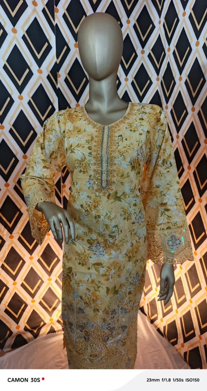 Riwaayat - Mustard 3 Piece